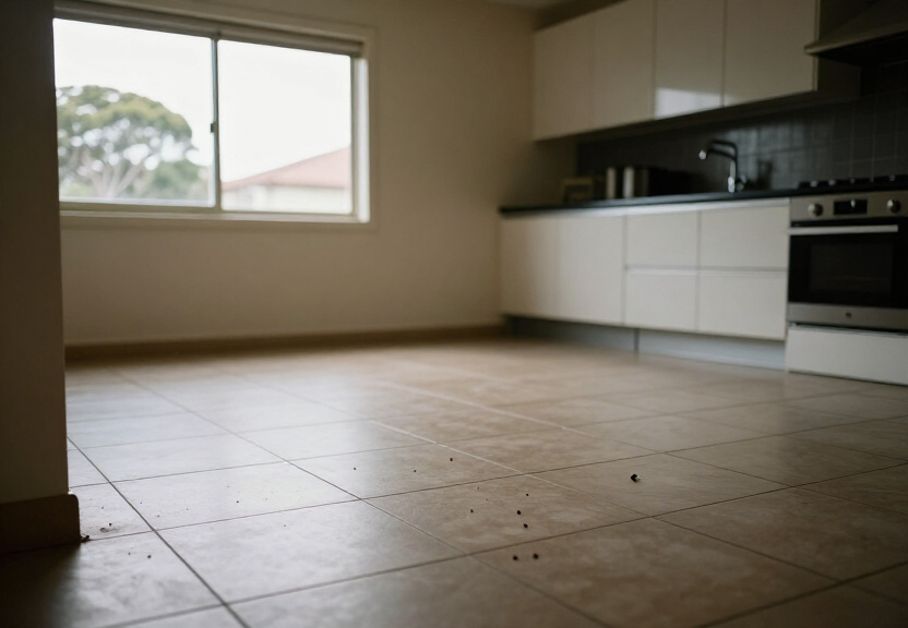 Kitchen wall cavity free of cockroaches after treatment
